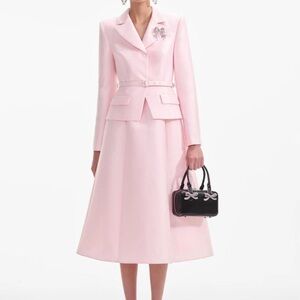 Self-Portrait Light Pink Long Sleeve Dress